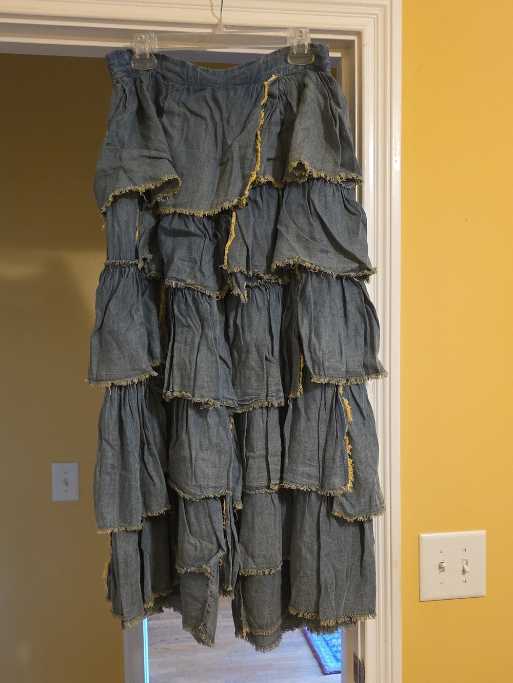 Jaded Gypsy Ruffle Away Pants - Chambray